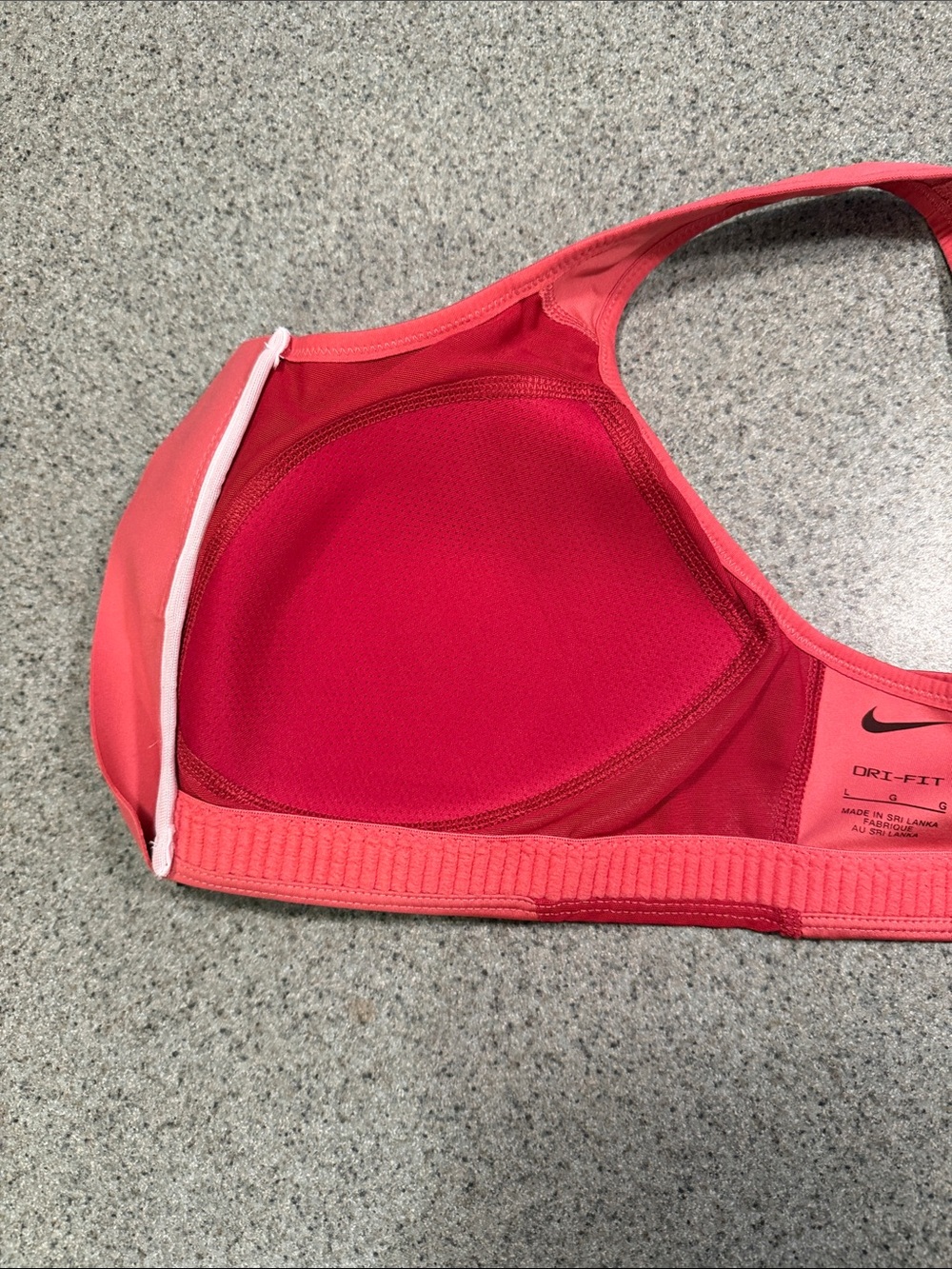 Nike Women's Coral & Deep Pink Racerback Support Sports Bra - Picture 6 of 7